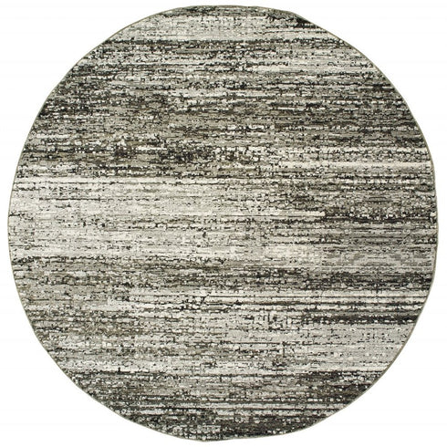 2' X 8' Gold And Slate Abstract Runner Rug